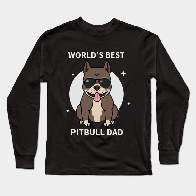 Pitbull dad Long Sleeve T-Shirt by Iskapa